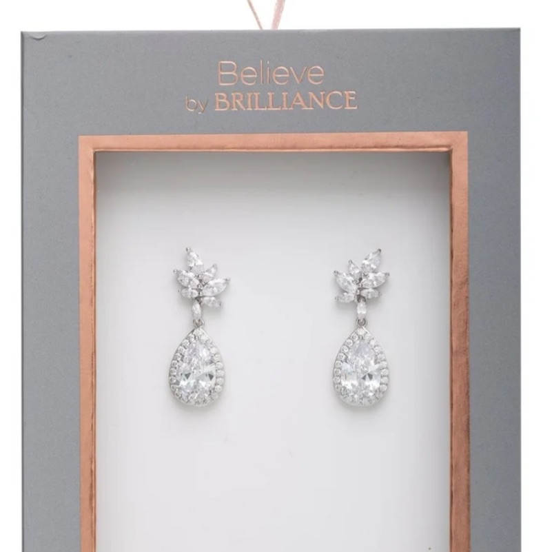 Elegant Silver Teardrop Earrings 17$